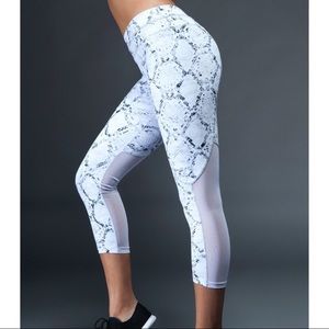 Varley Lena Python Compression White Leggings